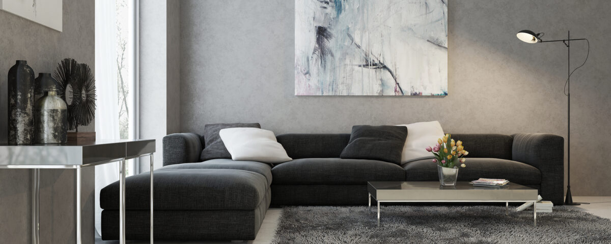 Modern interior of living room