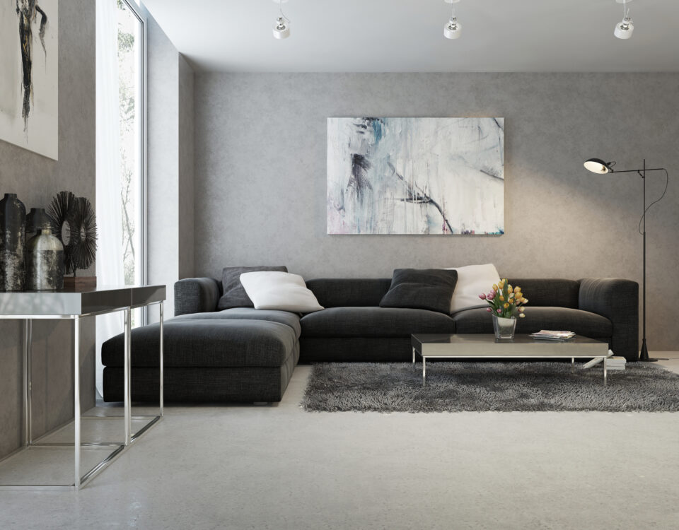 Modern interior of living room